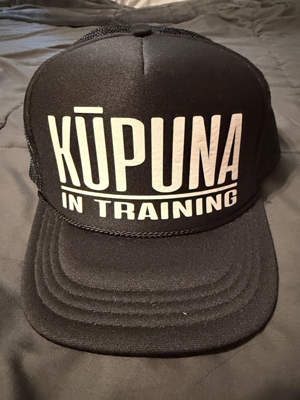 Kupuna In Training Black Trucker Hat